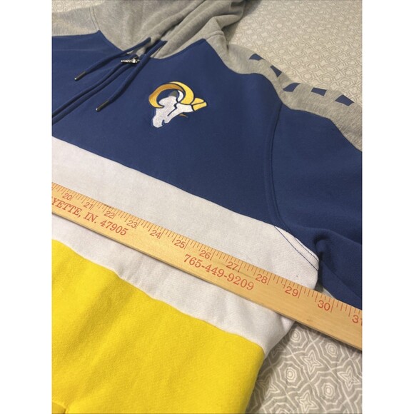 Los Angeles Rams Blue Full Zip Hoodie Men’s 4XL Starter NFL Sweatshirt - Picture 6 of 16